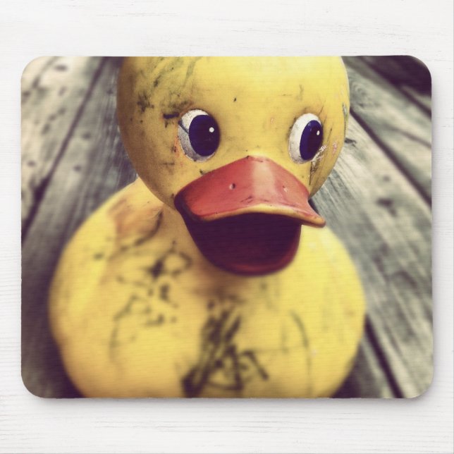 Yellow Rubber Ducky Needs a Bath! Mouse Pad (Front)