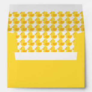 Yellow Rubber Ducky Pattern Envelopes