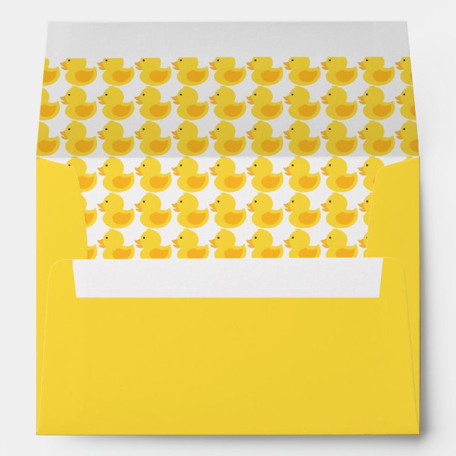 Yellow Rubber Ducky Pattern Envelopes (Back (Bottom))
