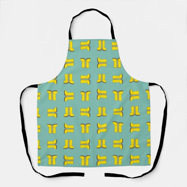 Yellow Rubber Rain Boots Apron (Front)