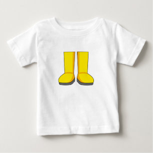 Yellow Rubber Rain Boots Baby T-Shirt