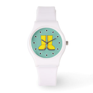 Yellow Rubber Rain Boots Watch