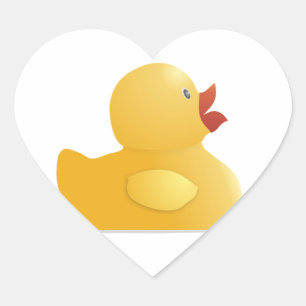 Yellow Rubberduck Heart Sticker