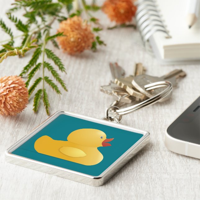 Yellow Rubberduck Key Ring (Side)