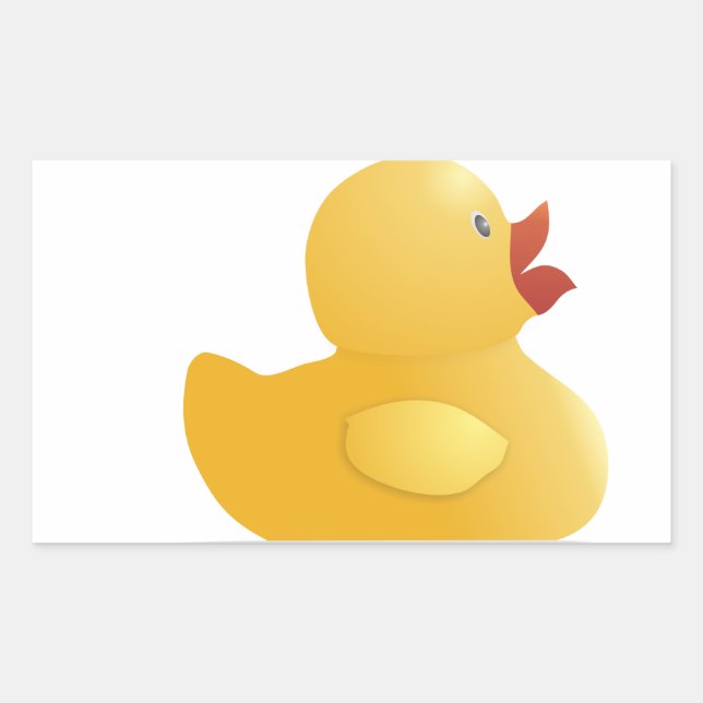Yellow Rubberduck Rectangular Sticker (Front)