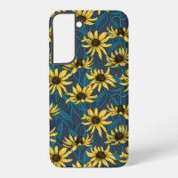 Yellow Rudbekia on navy