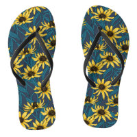 Yellow Rudbekia on navy