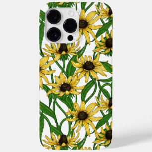 Yellow Rudbekia on white Case-Mate iPhone 14 Pro Max Case