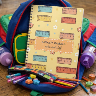 Yellow Ruler Back to School Notebook Pattern