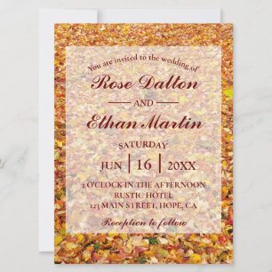Yellow Rustic Autumn Wedding Invitations