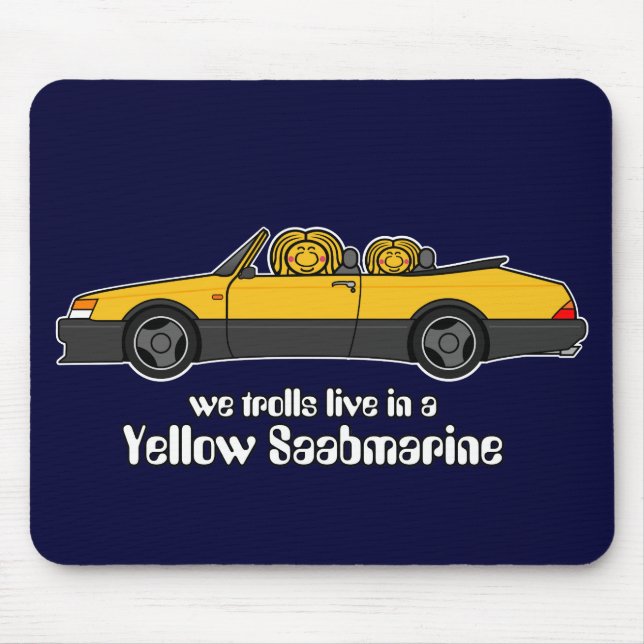 yellow saabmarine mousepad (Front)