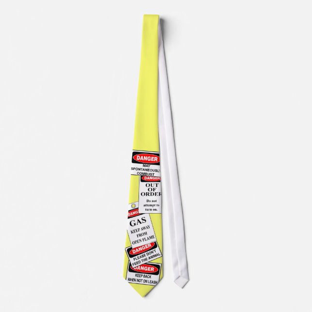 Yellow Safety Inspector Necktie (Front)