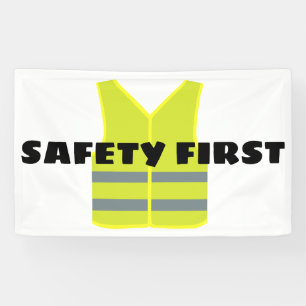 Yellow safety vest design banner