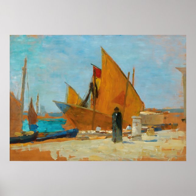 Yellow sails by Tina Blau Poster (Front)