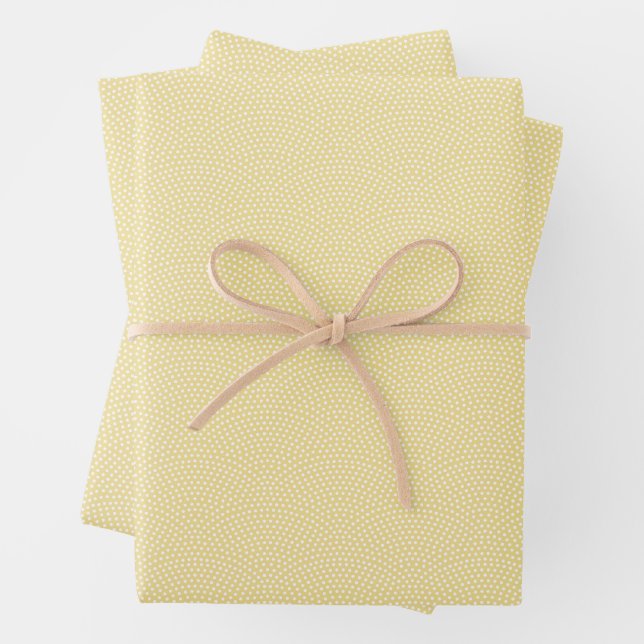 Yellow Same Komon (small scale) Wrapping Paper Sheet (In situ)