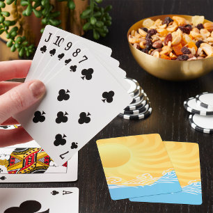 Yellow Sand And Ocean Playing Cards