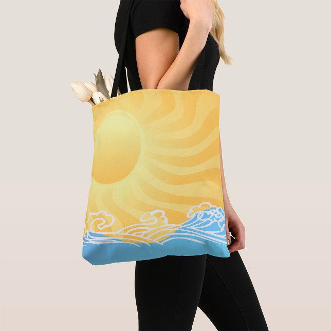 Yellow Sand And Ocean Tote Bag (Creator Uploaded)