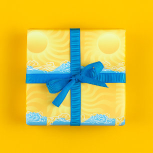 Yellow Sand And Ocean Wrapping Paper