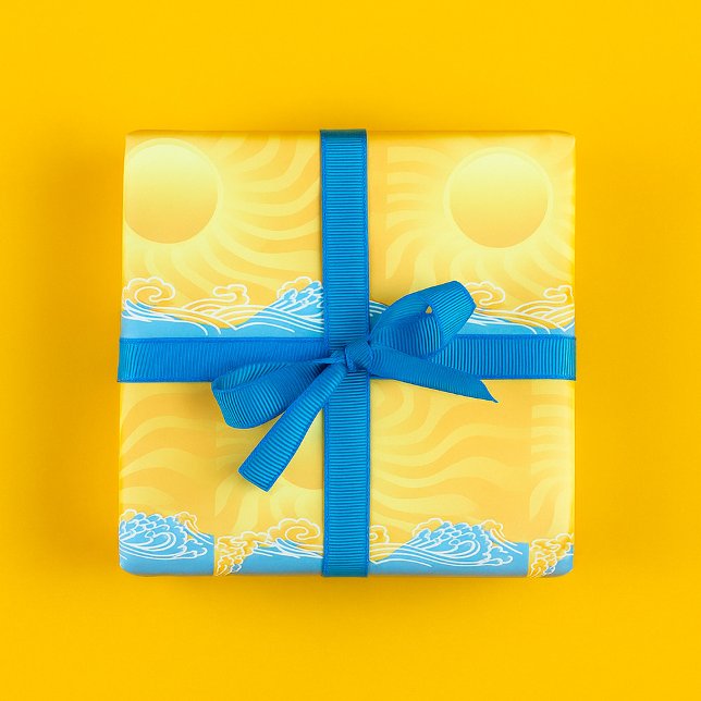 Yellow Sand And Ocean Wrapping Paper (Creator Uploaded)