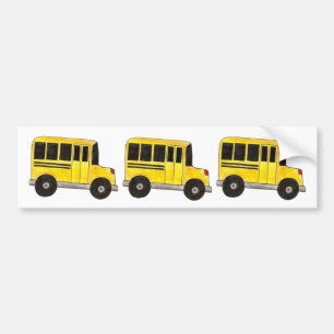 Yellow School Bus Buses Driver Gift Bumper Sticker