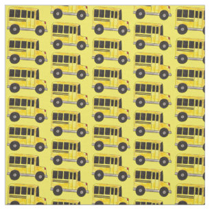 Yellow School Bus Education Teacher Bus Driver Fabric