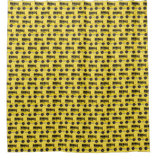 Yellow School Bus Print Bus Driver Teacher Shower Curtain