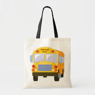 Yellow School Bus Tote Bag