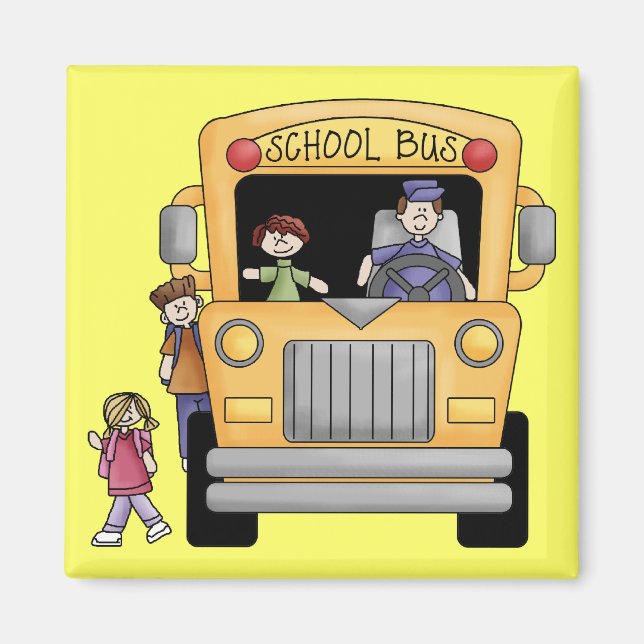 Yellow School Bus Tshirts and Gifts Magnet (Front)