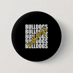 Yellow School Sports Fan Team Spirit  6 Cm Round Badge