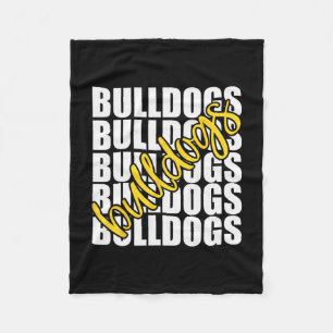 Yellow School Sports Fan Team Spirit Fleece Blanket