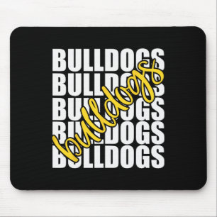 Yellow School Sports Fan Team Spirit Mouse Pad