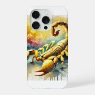 Yellow Scorpion 020924AREF119 - Watercolor iPhone 15 Pro Case