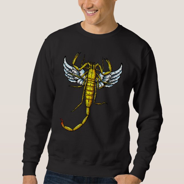 Yellow Scorpion Streetwear rock metal Sweatshirt (Front)