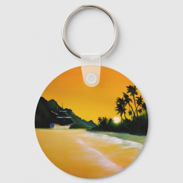 yellow sea.jpg key ring (Front)