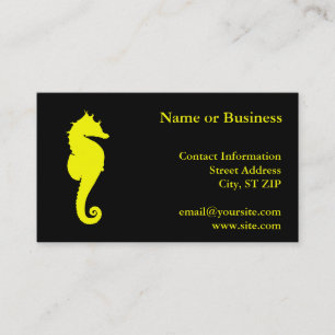 Yellow Seahorse Business Card