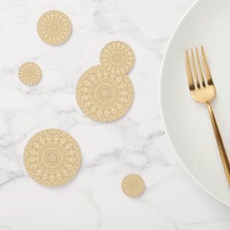 yellow sepia doilies confetti