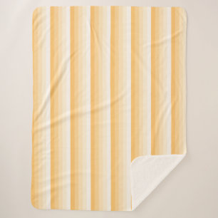 Yellow shadow stripes sherpa blanket