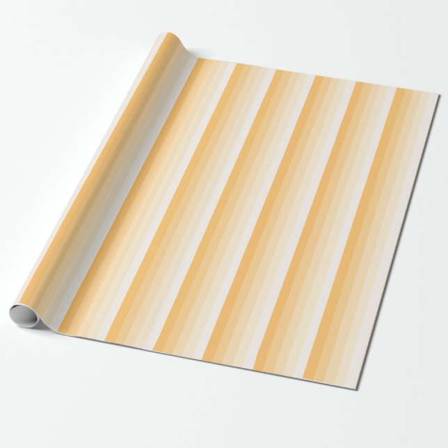 Yellow shadow stripes wrapping paper (Unrolled)