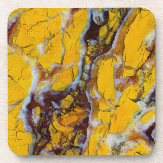 Yellow Shattuckite Coaster (Front)