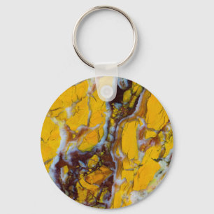 Yellow Shattuckite Key Ring