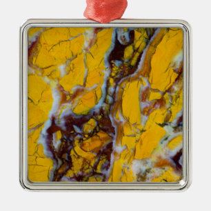 Yellow Shattuckite Metal Ornament