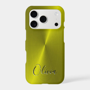 Yellow shiny faux metal