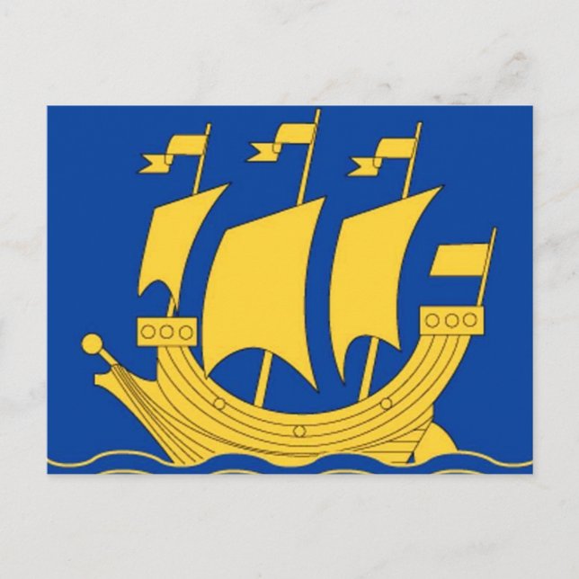 Yellow Ship Postcard (Front)