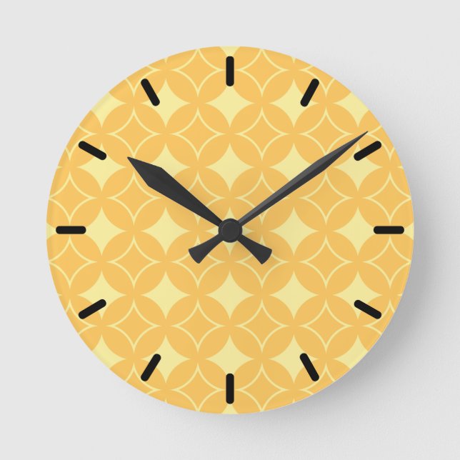 Yellow shippo round clock (Front)