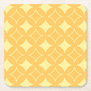 Yellow shippo square paper coaster