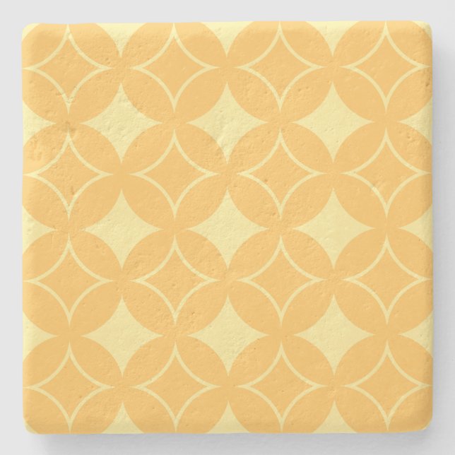 Yellow shippo stone coaster (Front)
