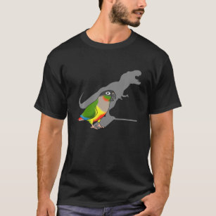Yellow Sided Conure Rex Funny Dinosaur Parrot Birb T-Shirt