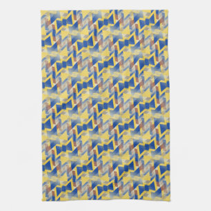 Yellow + Silver Blue Bow-tie Pattern Cloth