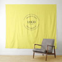 Yellow Simple Custom Logo backdrop Company