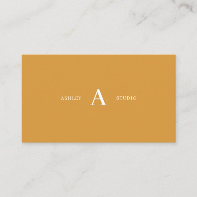 Yellow Simple Minimal Professional Business Cards (Front)